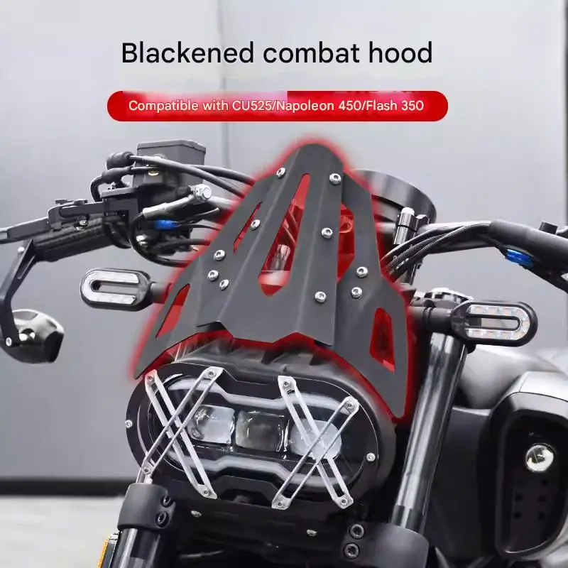 FOR Vintage Motorcycle Headlight Cover Mini Windshield Front Deflector for VOGE CU525 QJ Flash 350 Napoleon 450 Perfect Fit