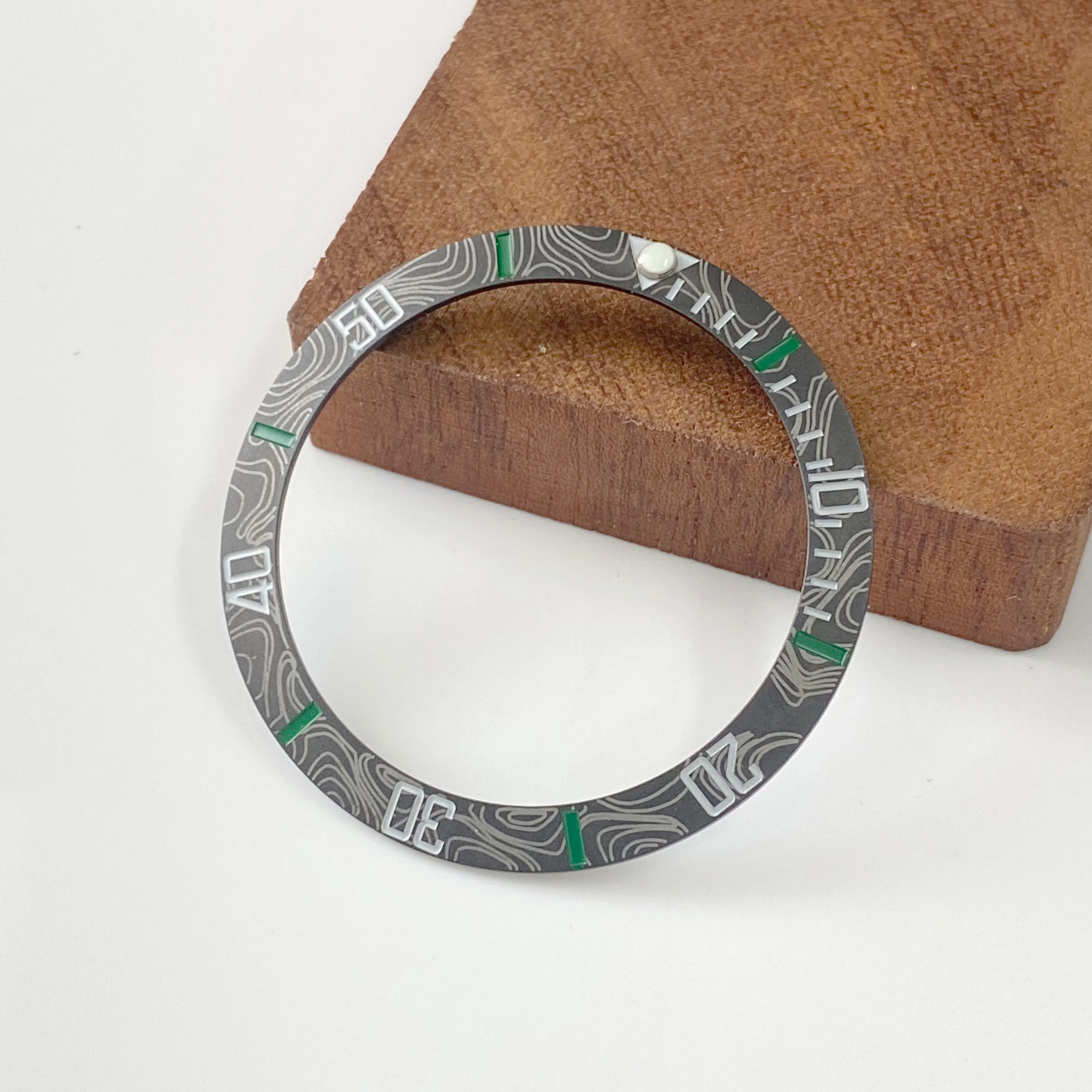 إطار 38 مم من ألياف الكربون بتصميم نمط مادة السيراميك إطار أزرق الانارة 40 مم استبدال ملحقات علبة الساعة