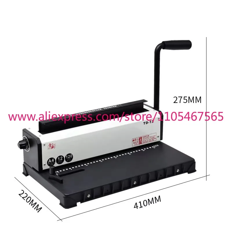 

TD-13 new spiral double coil binding machine - suitable for binding office books. wire binding machine