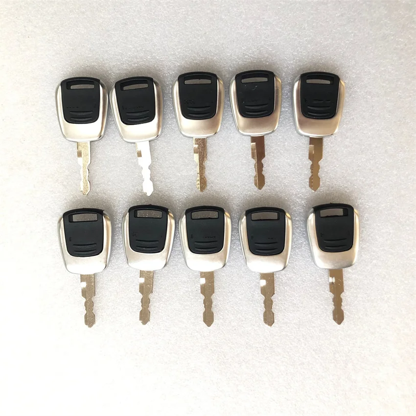 10pcs For Hyundai Excavator Heavy Equipment Ignition Key - New Style 21Q4-00090 many newer R-9 series equipment models