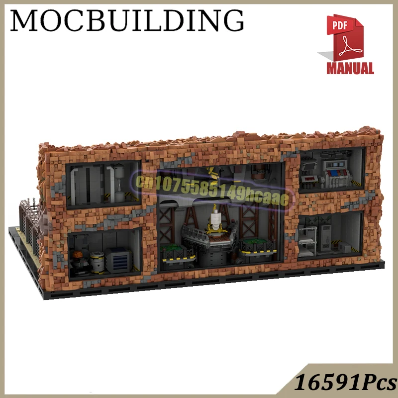 16591pcs Military Base Diorama Command Post Scene Battlefield Bunker MOC Building Blocks Sci-fi Fallouted Construction Toys Gift