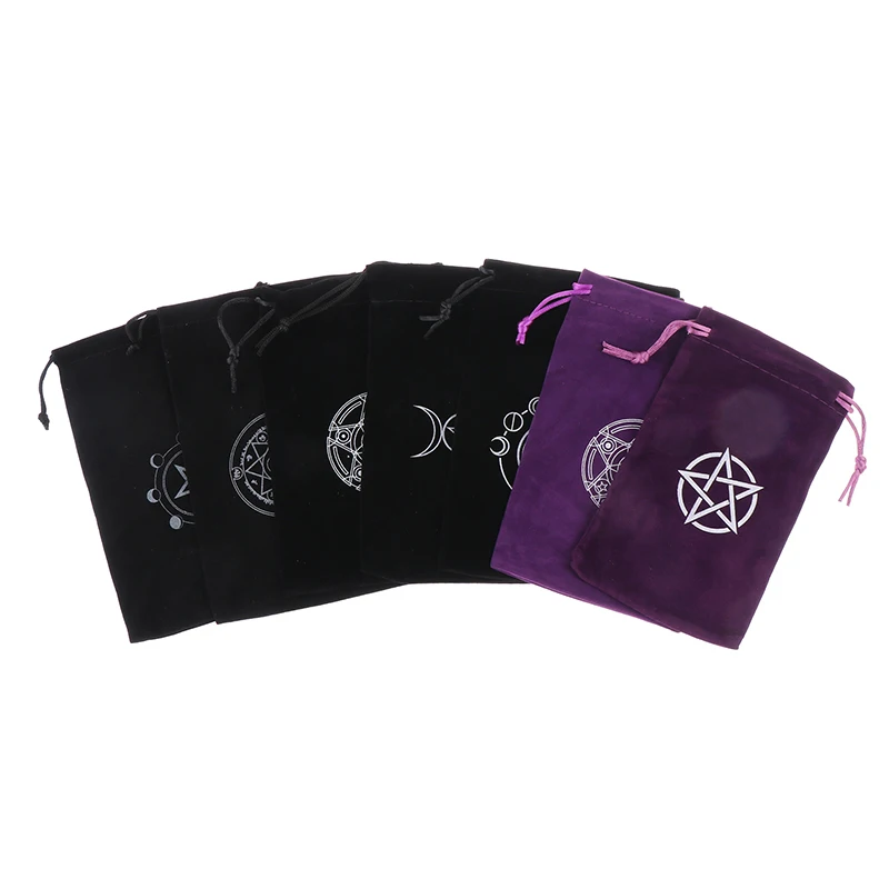 1Pc Velvet Tarots Oracle Cards Storage Bag Runes Constellation Witch Divination Accessories Jewelry Dice Bag Drawstring Pouch