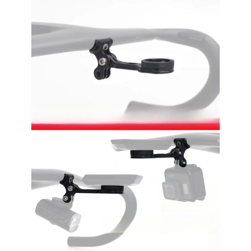Bike /Mount /Handlebar Bracket Aluminum Alloy Dual Slot For Trek For SLR Gen7 Integrated Bar For Garmin SPORT Computer Light view 5