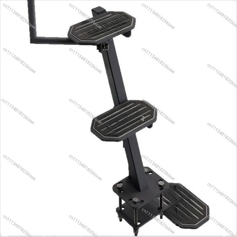 For Heavy Marine Trailer Steps with Handrails Anti-skid Mat Marine Trailer Tongue Pedal Trailer Boarding Device