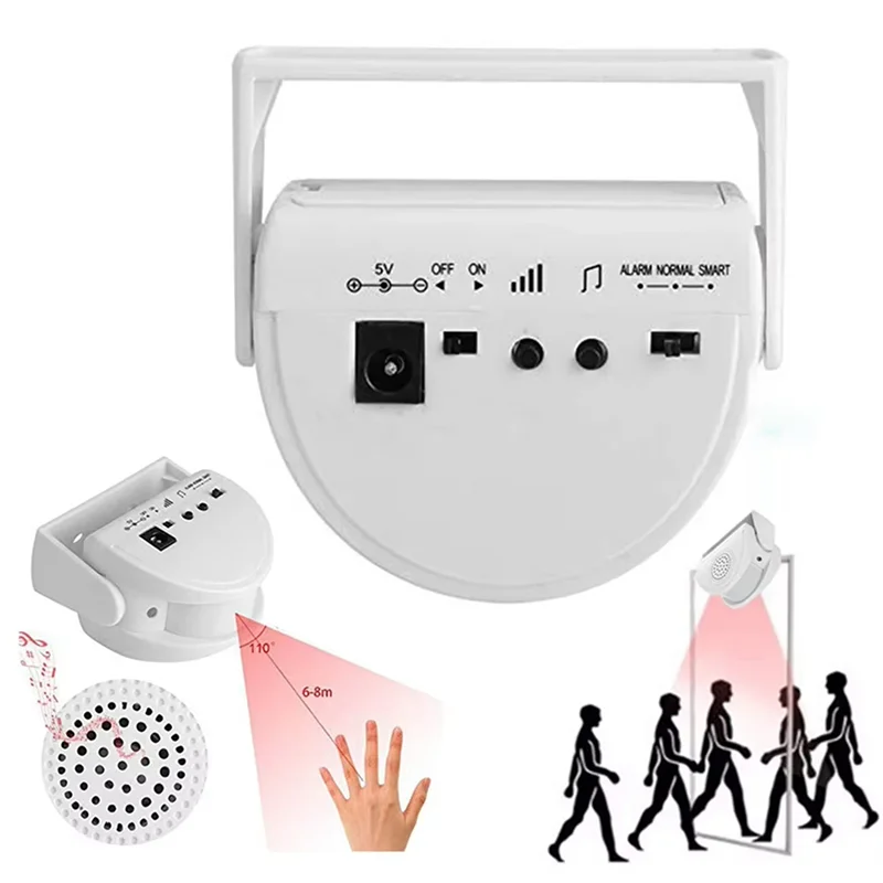 FEDI-3X Wireless Guest Welcome Chime Alarm Türklingel 32Song PIR Bewegungssensor