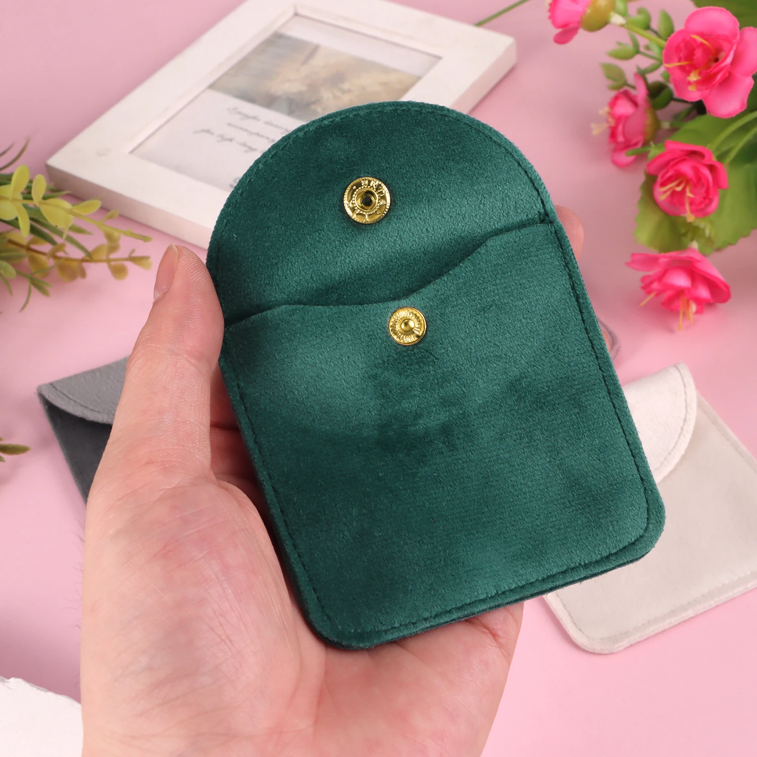 10/100 قطعة قصيرة أفخم حقيبة تغليف المجوهرات مشبك حقيبة حلقة القرط سوار قلادة تخزين حفل زفاف حقيبة هدايا أنيقة #3