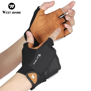 Luvas de Ciclismo Esportivas WEST BIKING Meio Dedo para Homens e Mulheres, Luvas de MTB, Corrida, Fitness, Academia, Ciclismo e Motociclismo