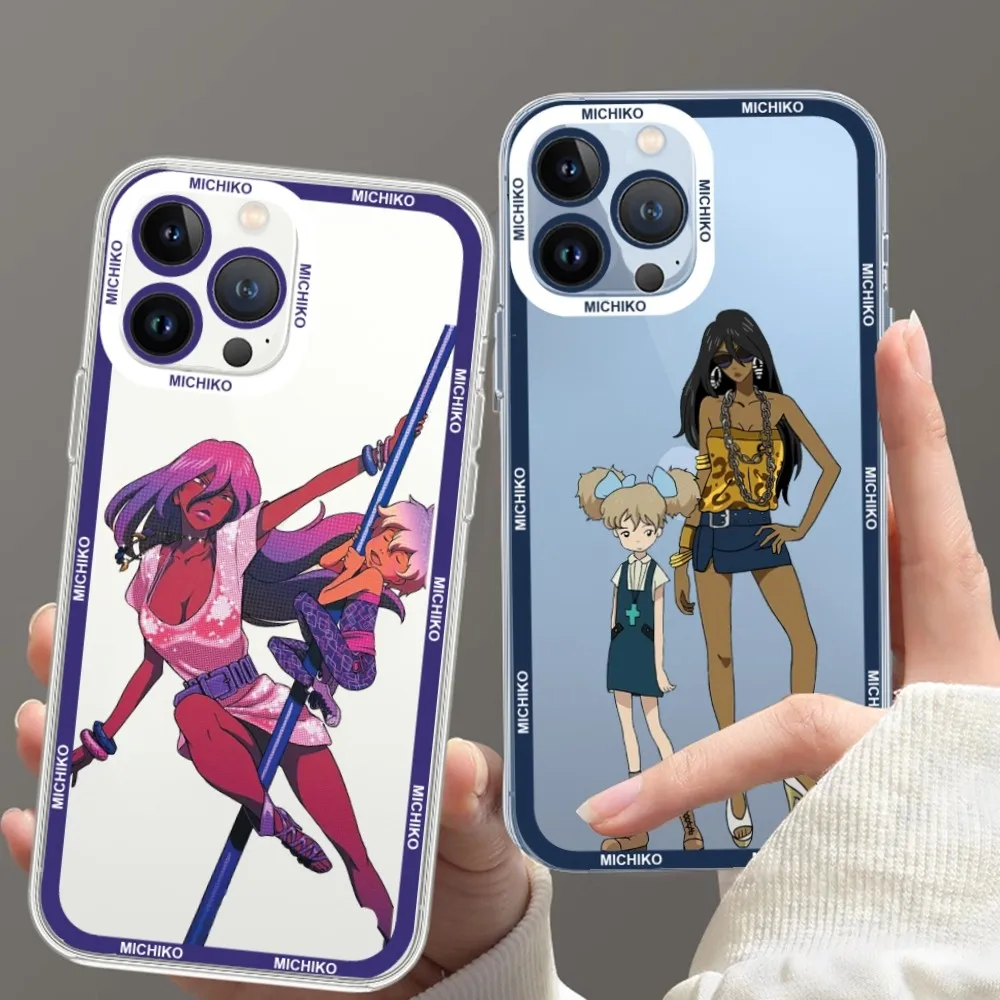 Michiko To Hatchin Michiko Malandro Phone Case For iPhone 11 12 Mini 13 14 15 Pro Max Transparent Shell