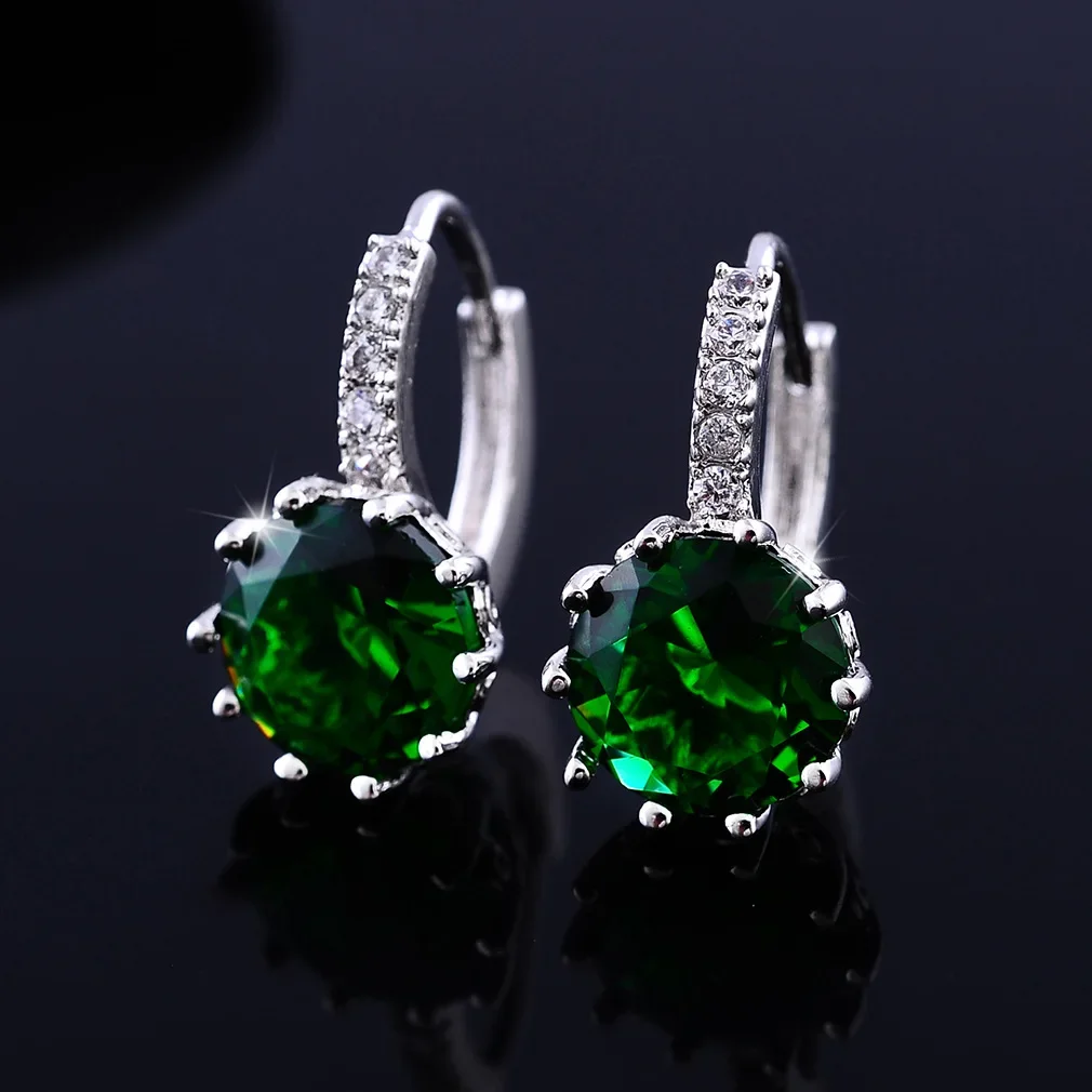 

New 925 Sterling Silver Earrings Inlaid With AAAAA Zircon Earrings For Women Charm Jewelry Gift