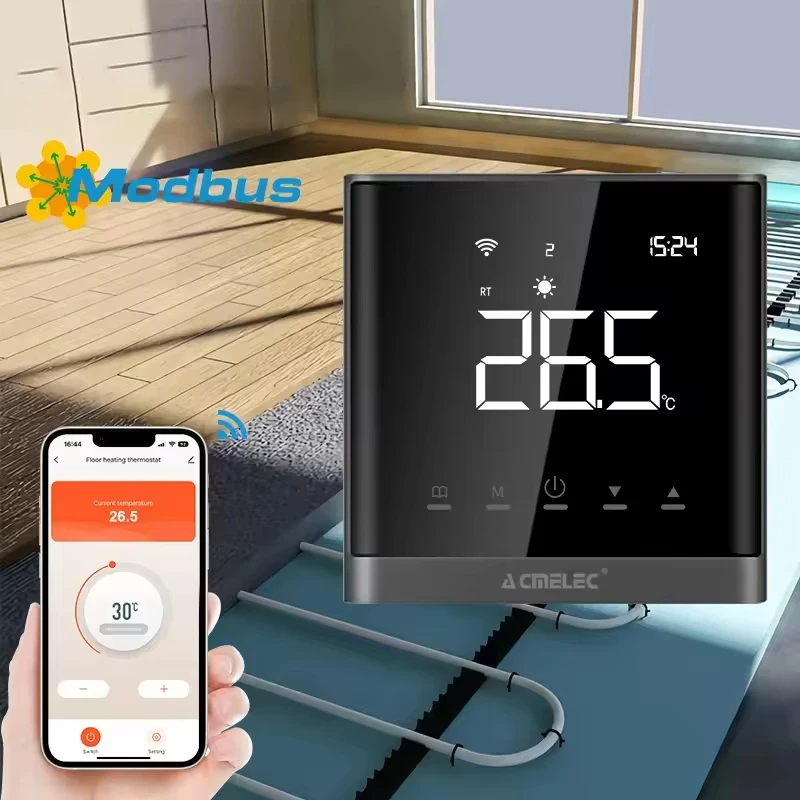 Wi-fi Water Floor Heating Thermostat for 16A Electric 3A Water Heating Gas Water Boiler Work with Alexa Yandex