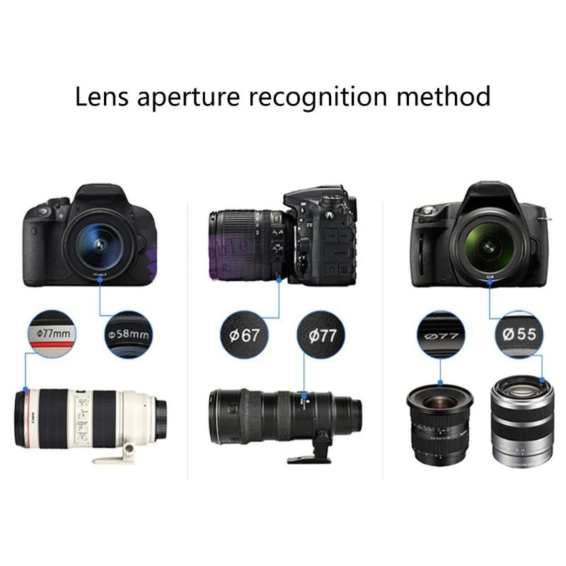 652F Universal Metal Lens Hood Cylindrical for Camera Lens 37 39 40.5 43 46 49 52 55 58 62 67 72 77 82mm