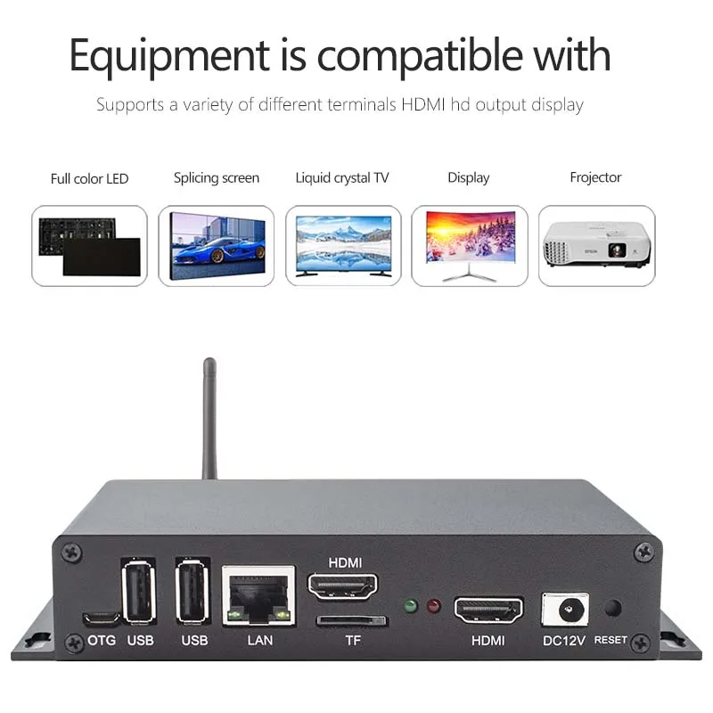 Segnaletica digitale pubblicitaria Scatola lettore HD 1080P Android Smart Multimedia Box TV Box