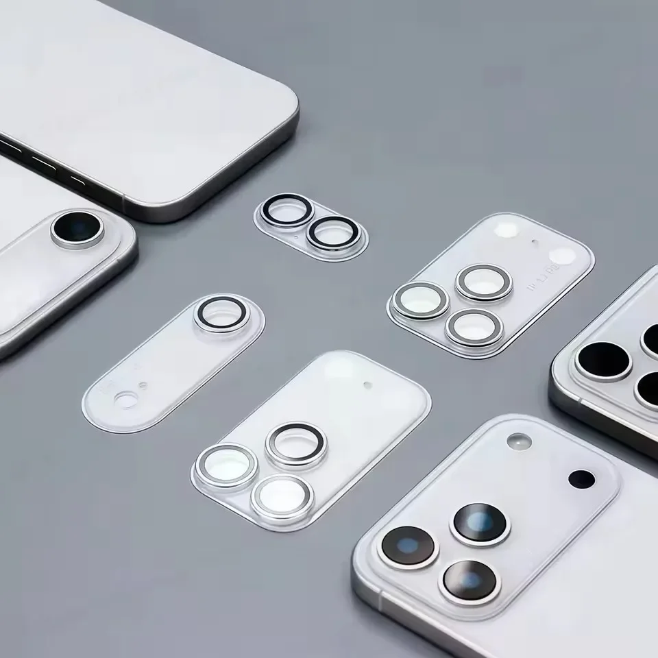 واقي كاميرا غير لامع ثلاثي الأبعاد لهاتف آيفون 17 برو ماكس إير غطاء كامل للعدسة الخلفية زجاج واقي لهاتف آيفون 17 برو واقي مقاوم للصدمات
