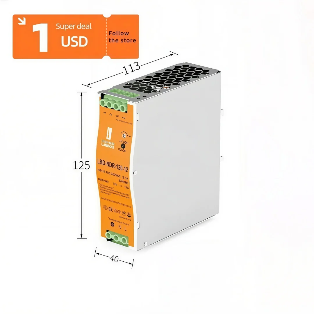 Blue  NDR series wave switching power supply 220V to 12V24V controller transformer LED light with light box modification