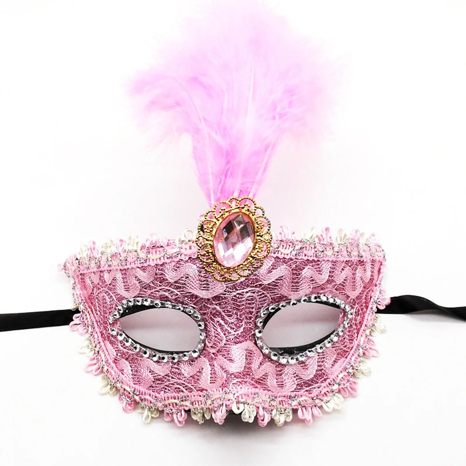 

Women's Lace Patchwork Feathers Adult Masks Carnival Party Ball Masks Women's Multi-Color Eye Masks Cosplay Masquerade Mould