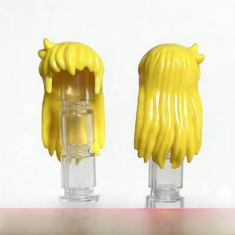 中国国内ビルディングブロックアクセサリー女性のロングストレートヘア前髪帽子かわいい黄色の帽子-ad17-おもちゃの部品