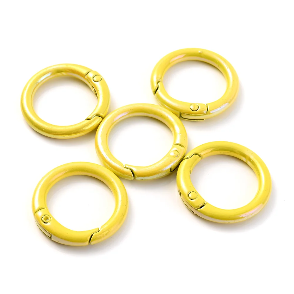 5pcs Colorful AB Round Spring Gate Ring Connectors