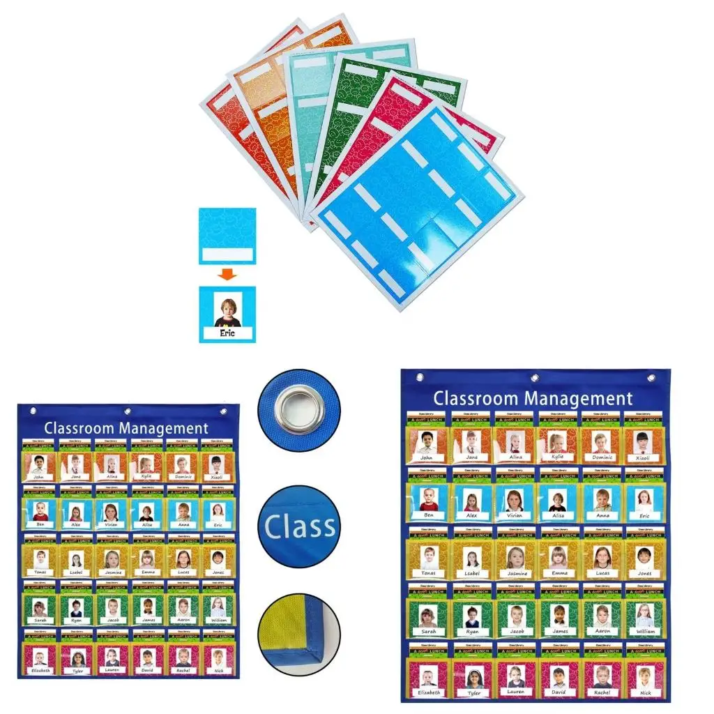  Classroom Management Pocket Chart Attendance Pocket Chart Classroom Organization Pocket Chart for Kindergarten Preschool