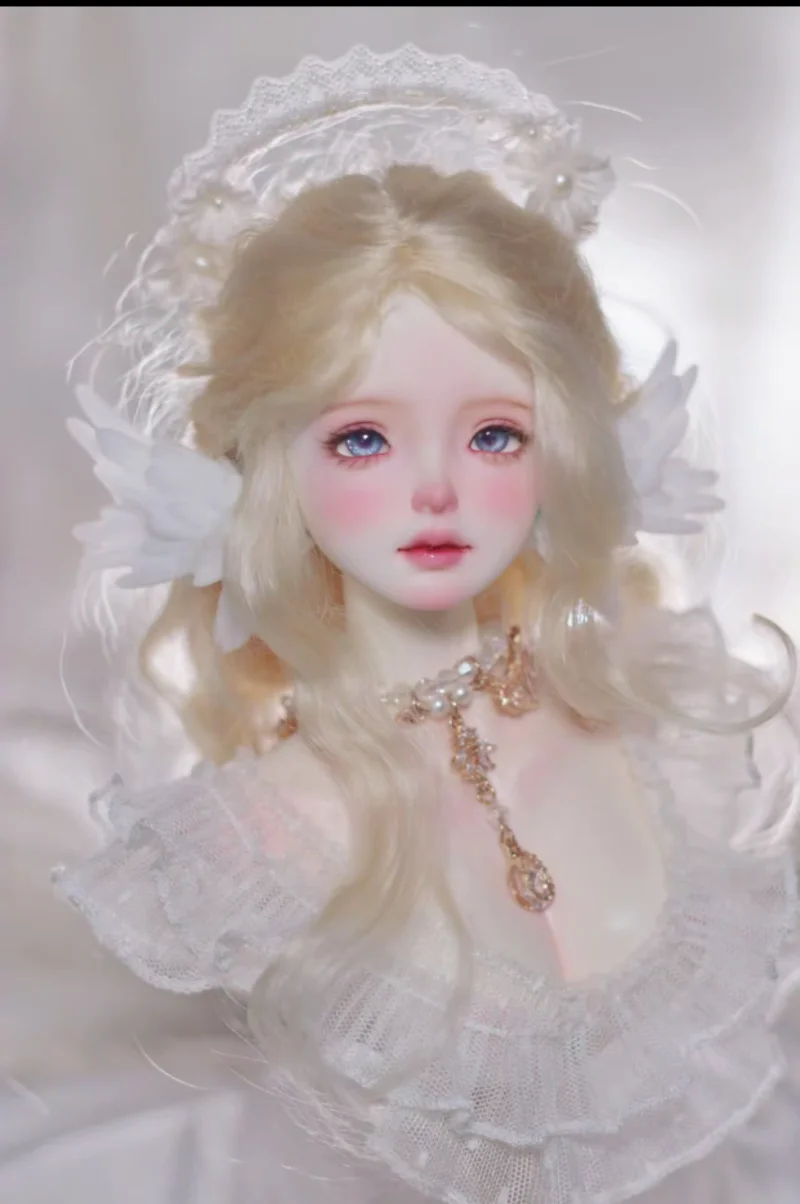 Handmade 1/3-1/6 Mohair Doll Wigs Dollhouse Vintage Curly/Ombre Bangs/Semi-Updo Luxury Photoshoot Ready BJD Accessories