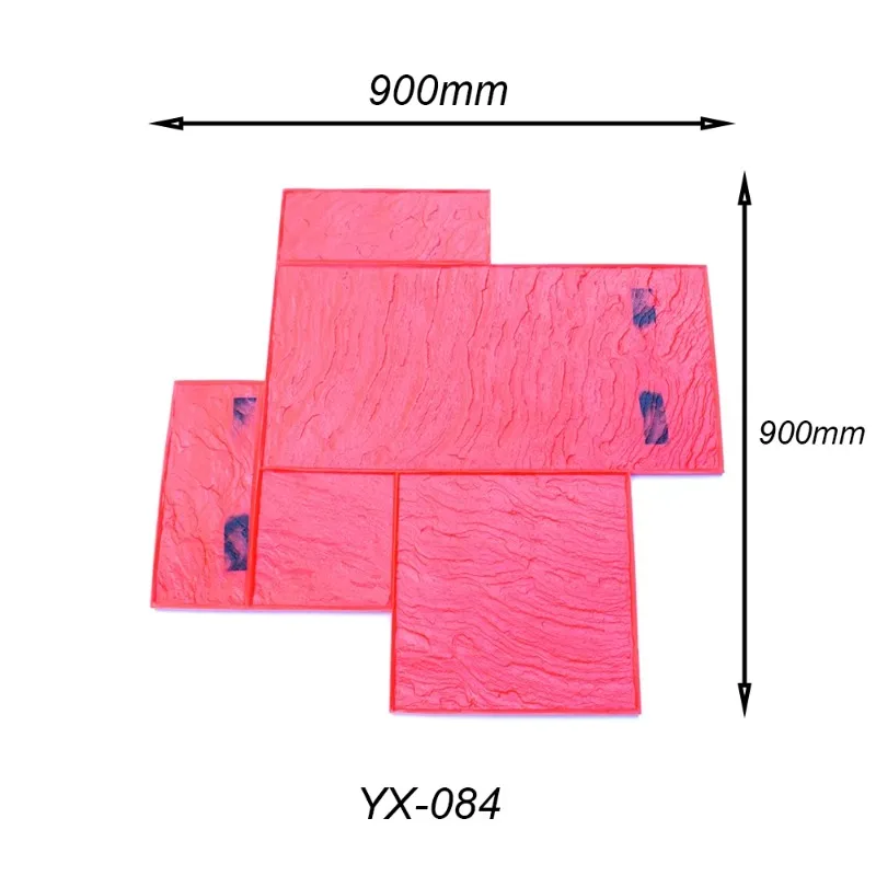 Concrete Embossed Floor Mold Compression Molding Material Cement Pavement Printing Construction Fan-shaped Stone Pattern