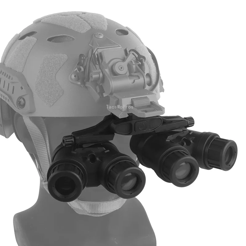 戦術用gpnvg-18-nvgダミーモデル-サイドフリップバージョン-fastヘルメット-四管式ナイトビジョンゴーグル-シミュレーションダミー-コスプレ小道具