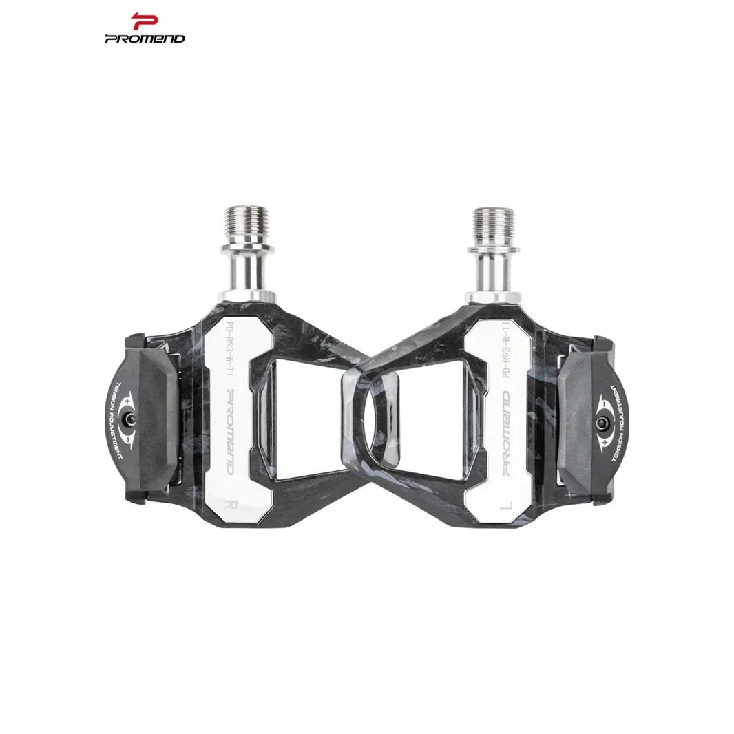 

Upgraded composite carbon fiber road bike lock pedal titanium alloy axis free lock plate bicycle pedal pedal