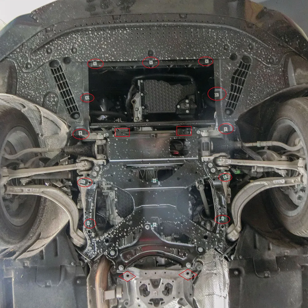 Voor Vw Phideon 2018-2021 2.0T 3.0T Onder Motor Guard Board Splash Shield Modder Spatbord Plaat Cover zwarte Auto Spatlap Mudapron Flap