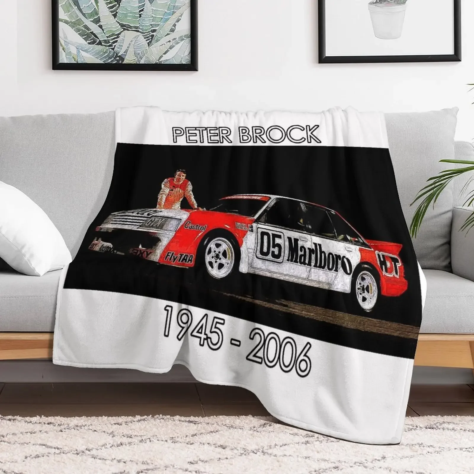 

RIP - Peter Brock Throw Blanket Picnic Thermal Flannel Blankets