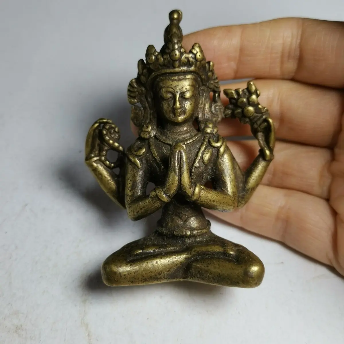 Tibetan Four-armed Avalokiteshvara Goddess Statues Figurines Lucky Ornaments Home Decoration gifts