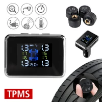 Alarma de seguridad automática TPMS para coche, sensores de encendedor de cigarrillos, inalámbrico, Universal, TPMS, USB, Digital, tpms, sistema de alarma de presión de neumáticos