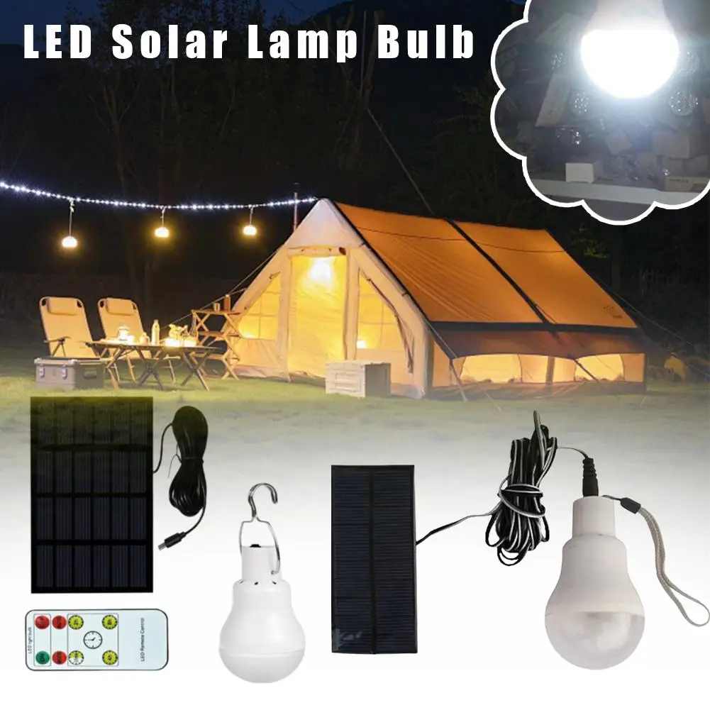 

Outdoor Solar Light Bulb Ip65 Waterproof Camping Light Brightness Portable Emergency High Outdoor Light Barbecue Multi-func I9h7