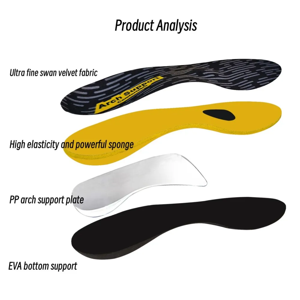 Eva Orthopedic Insoles Foot Massage Flat Foot Arch Support Correction Insole Orthotic Devices Breathable Shock Absorbing Insoles
