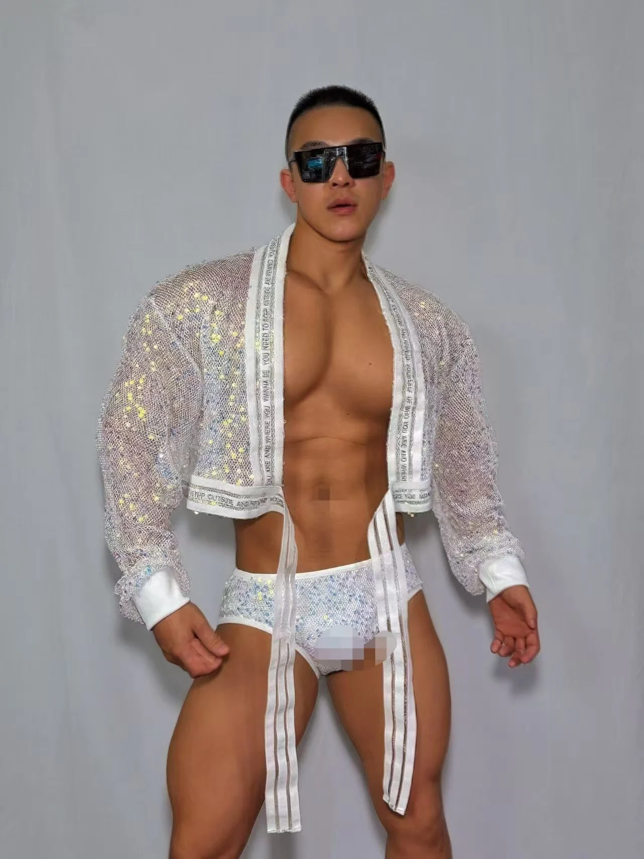 Perspectiva Hiphop lentejuelas Unforms club nocturno Ds disfraces de Gogo masculino fiesta espectáculo escenario danza ropa de actuación