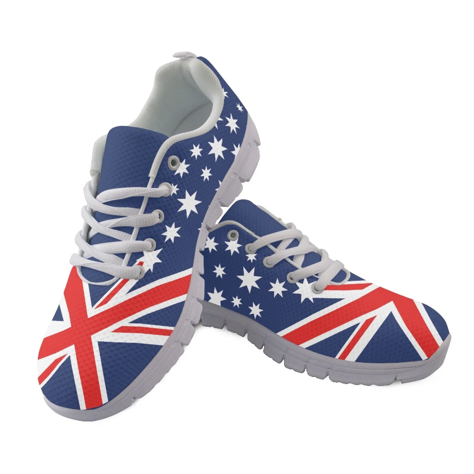 Coloranimal US Flag Music Note Mesh & EVA Sole Mens Sports Tennis Shoes Lace Up Sports Trainers for Women 2026 Trending
