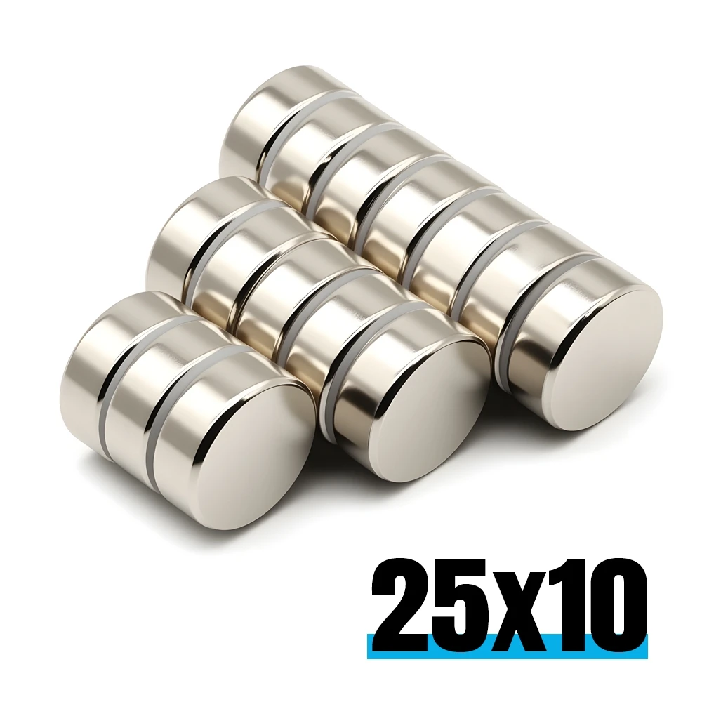 High Adsorption NdFeB Magnet Durable Iron Magnetic Round 25x10mm For Kitchen Utensils Pantry