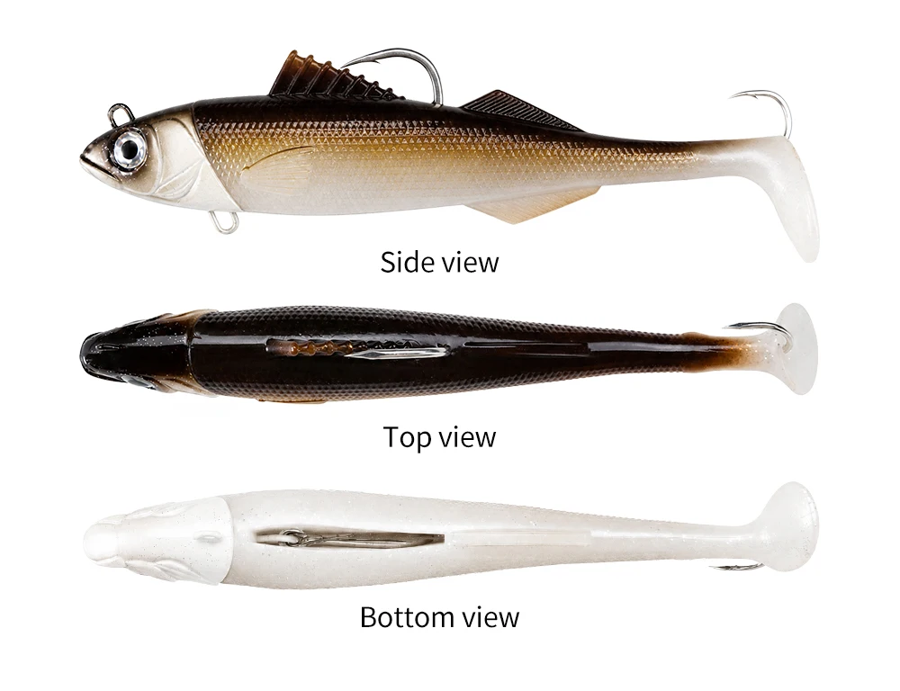 Hunthouse Heavy Soft Swimbait 200mm 150g PVC T-Tail Salzwasser-Köder Sea Monster Slayer Angelzubehör für Seebarsch und Grouper LW218 – Detail 8