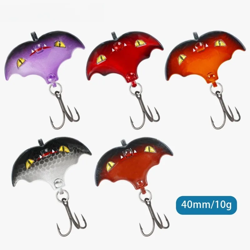 جديد صب بعيد VIB إغراء 4 سنتيمتر/10 جرام الخفافيش شكل غرق الطعوم باس المعادن الترتر تهزهز الطعوم الاهتزاز جثم بايك الصيد السحر Pesca