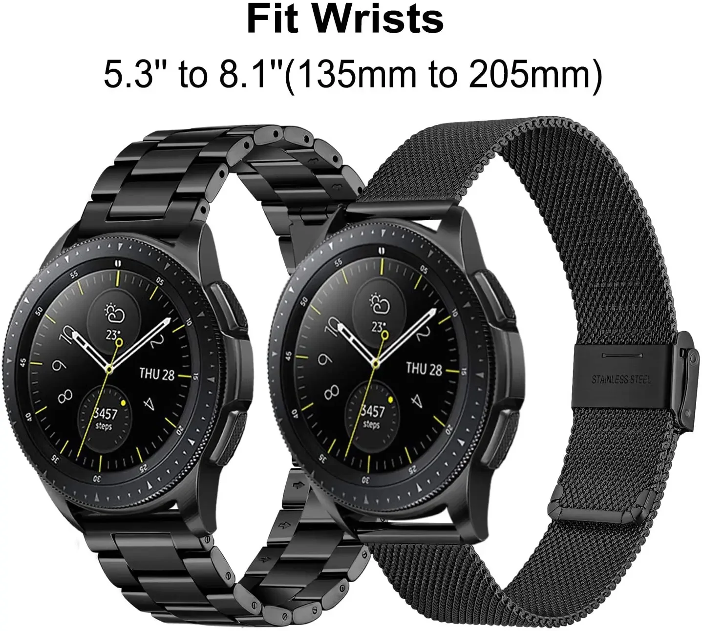 Banda de metal para huawei relógio gt2 gt5 46mm gt2 pro gt2e pulseira inoxidável para samsung galaxy watch 46mm pulseira correa