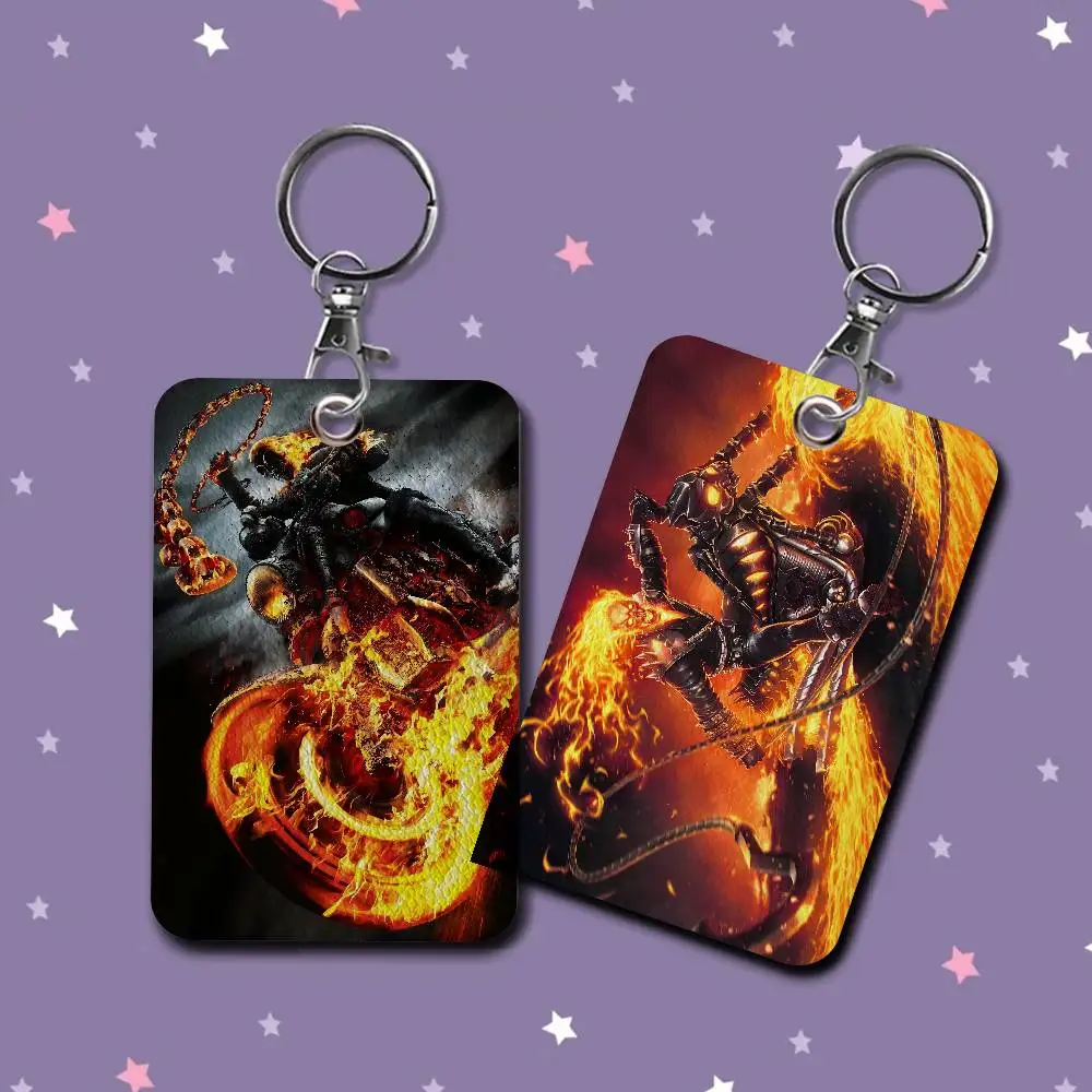 Ghost Rider 1pc INS Creative Cartoon Student Campus Card Holder For Meal Card, Bus Card, Work Card, Etc