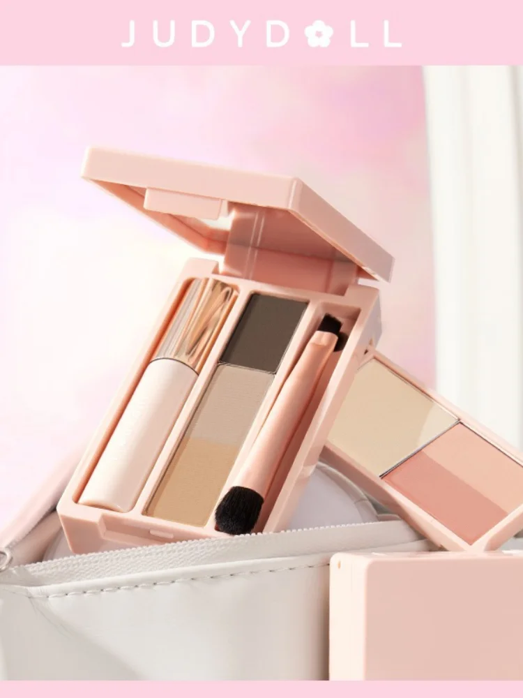 لوحة ظلال عيون جوديدول بثلاثة ألوان، مكياج محمول للسفر، يدوم طويلاً، مقاوم للماء والعرق، ظلال عيون طبيعية #1