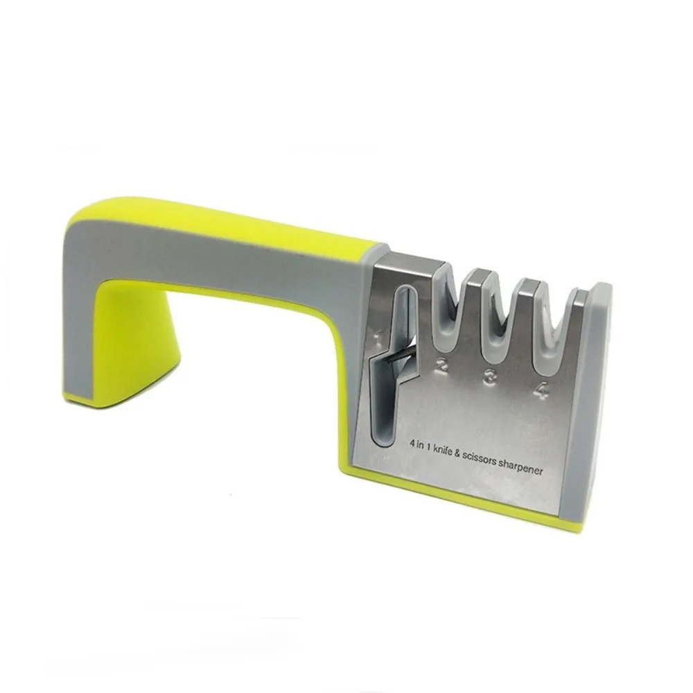 

4-in-1 Kitchen Knife Sharpener Stone Stainless Steel Diamond 3/4 Segment Knife Sharpener Anti Slip Quick