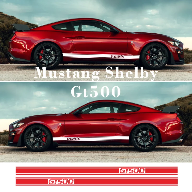 Car Hood Engine Cover Roof Trunk Tail Body Decal Heritage Edition Side Stripe Sticker For Ford Mustang Shelby GT500 2022 2015-On