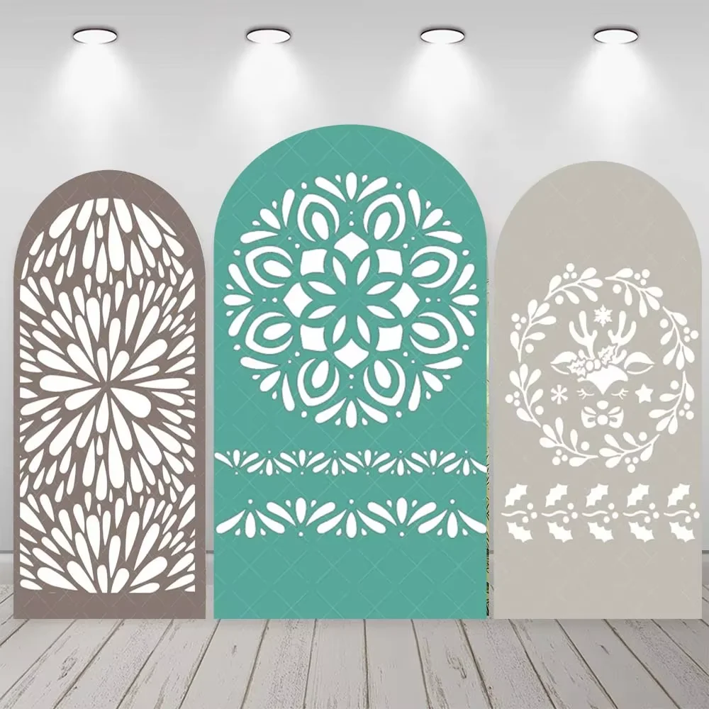 

Mehofond Bohemian Mexican Style Arched Wall Backdrop 2-sided Cover for Pregnant Woman Kid Baby Birthday Party Background Photo