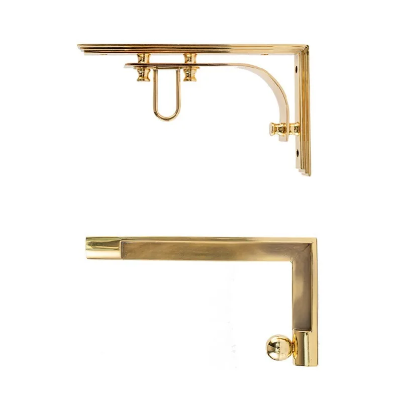 ZoringPark Hearth Retro Home Wall Brass Triangle Laminate Bracket