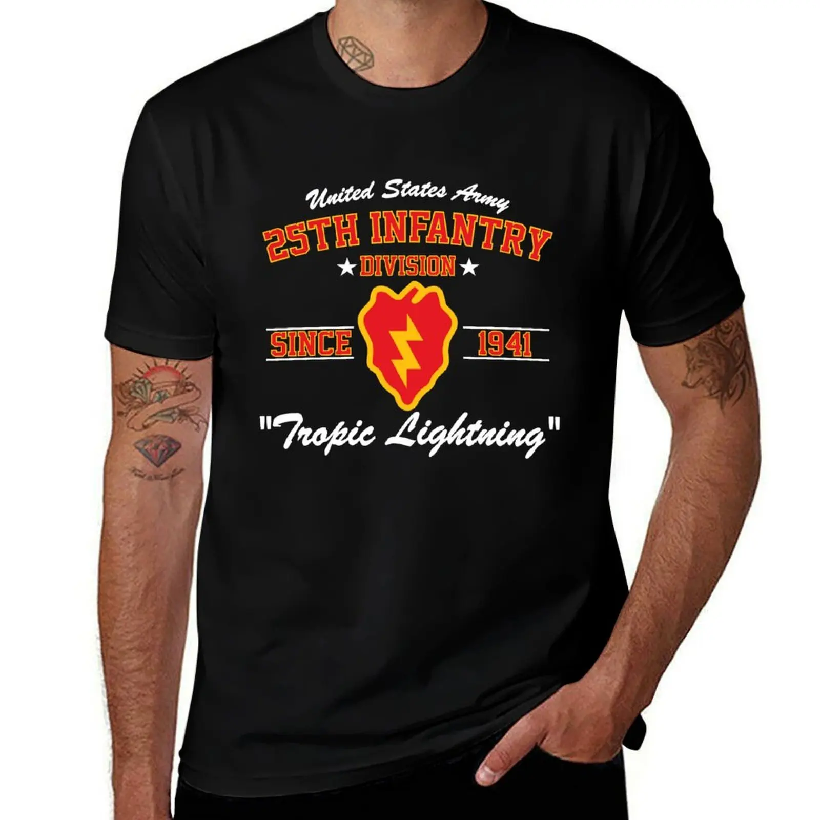 25th Infantry Division T-Shirt Breathable Sportswear for Men T-Shirt