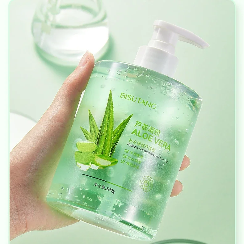

500ml Moisturizing Aloe Gel Oil Control Fade Acne Repair and Shrink Pores Moisturize Tender Skin After Sunning
