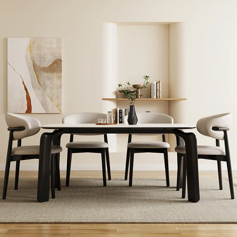 Modern Luxury Dining Table Nordic Vintage Storage Esstisch Dining Table Rectangle Turntables Muebles De Cocina Home Furniture