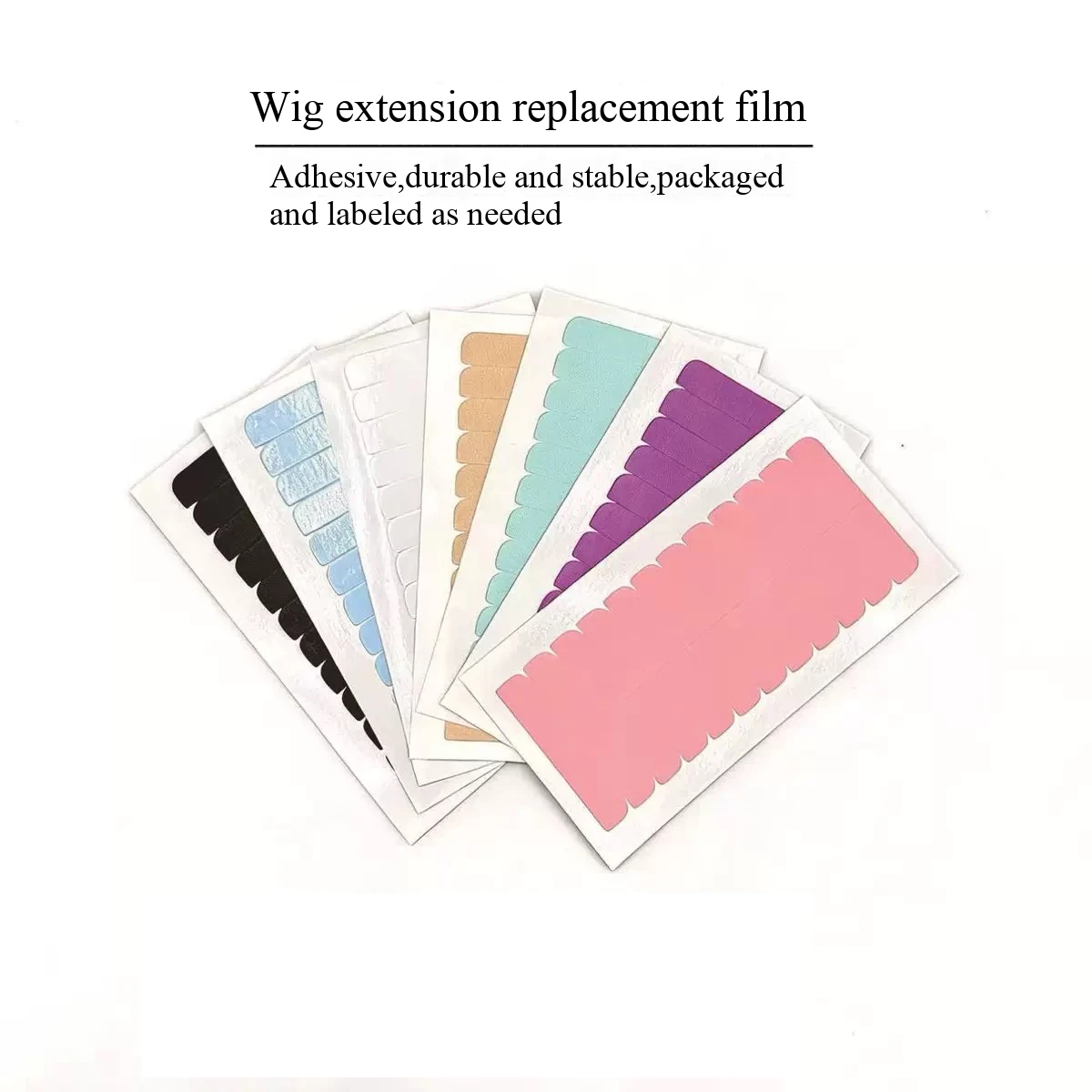 72Tabs(6sheets）Hair Extension Tape Double Sided Adhesive Replacement Tape Professional Strong Tapes for Tape in Hair Extensions