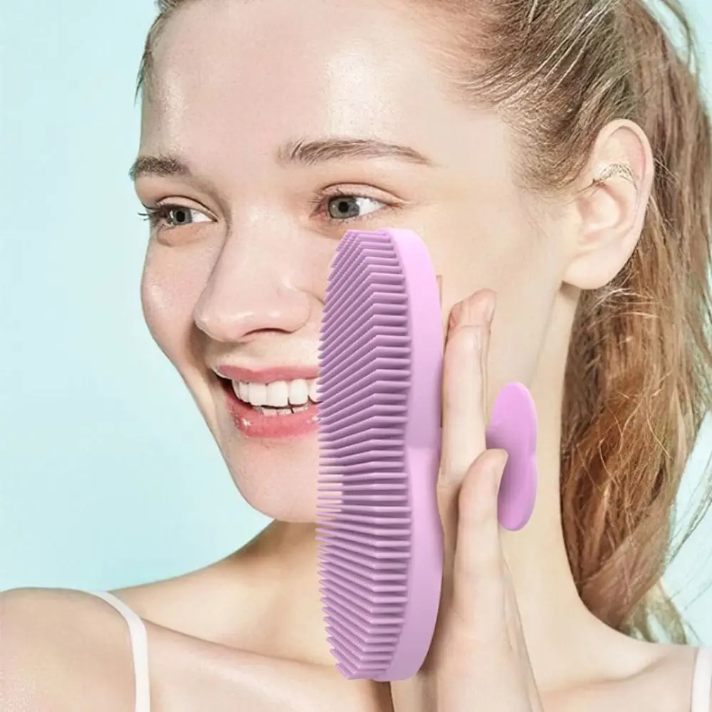 Spazzola per il viso in gel di silice al silicone Spazzola per il lavaggio delle mani Spazzola per il viso esfoliante morbida Pulizia profonda Rimozione di punti neri