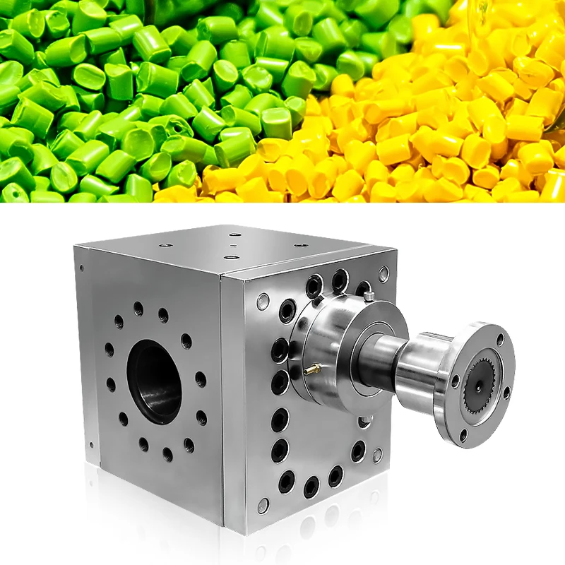 Shanghai Cixi Stainless Steel Hot Melt Gear Pump For single stage plastic pelletizer machine